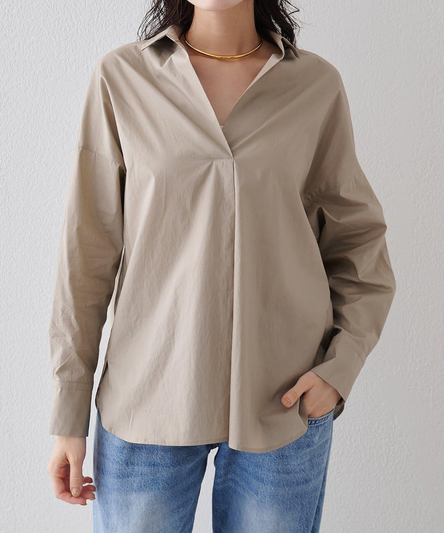 Drawing Numbers 開領長袖襯衫