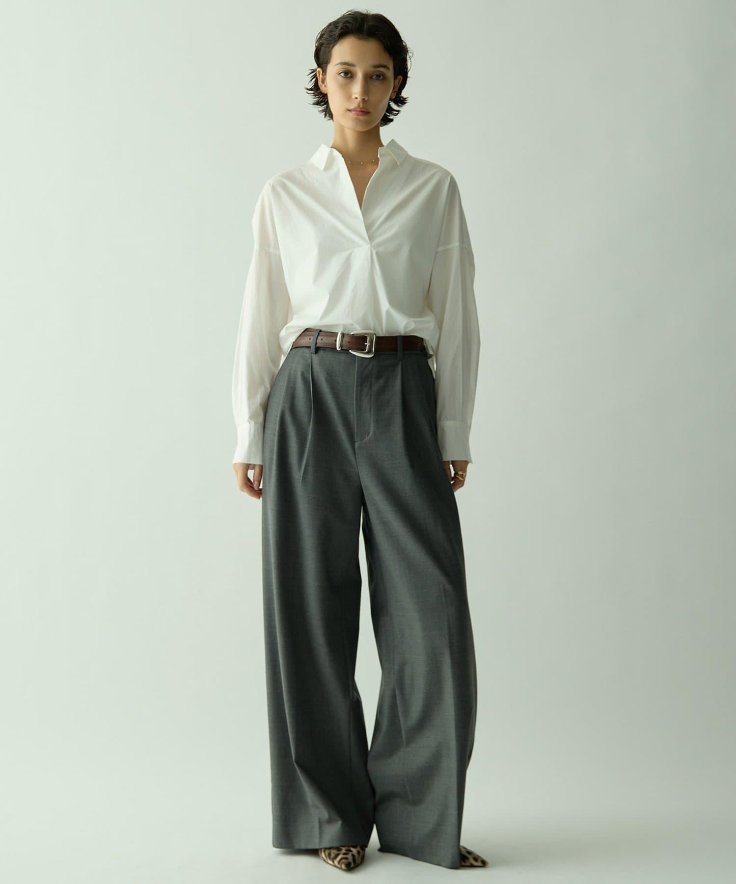 Drawing Numbers 開領長袖襯衫