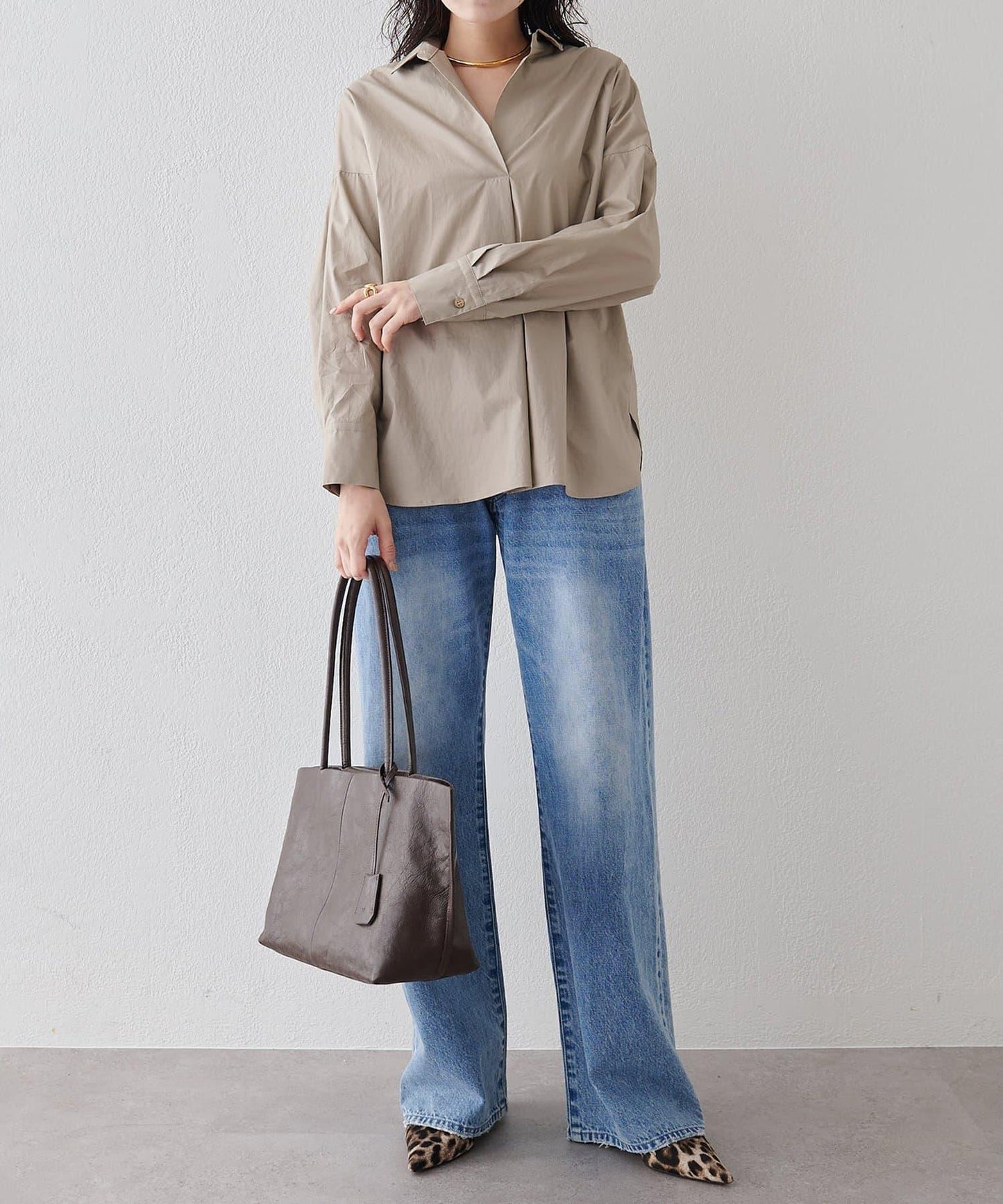 Drawing Numbers 開領長袖襯衫