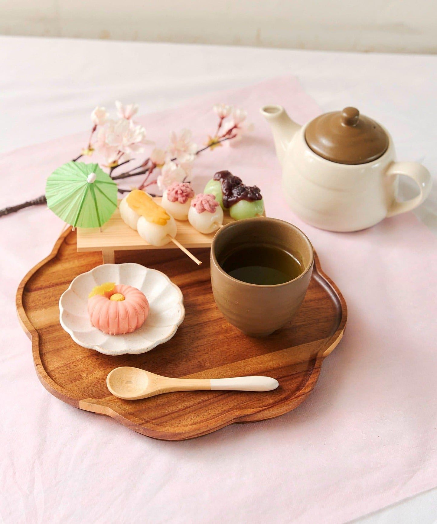 美濃燒 茶與糰子圖案 茶杯