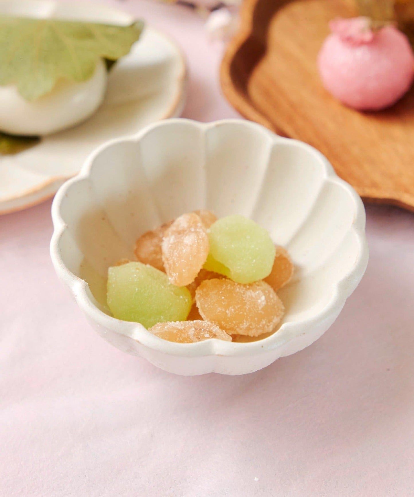 菊花盆 10cm 茶與糰子圖案 花盆