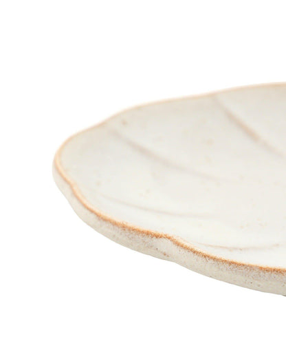 橢圓菊紋 17cm 茶與糰子圖案 盤