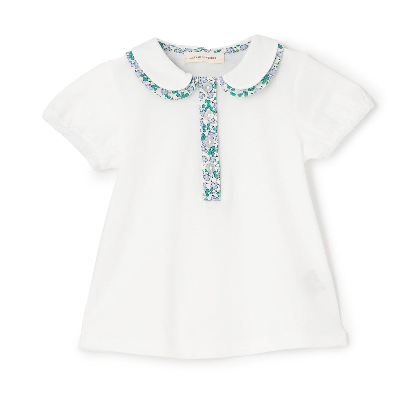 小花圖案拼接襯衫