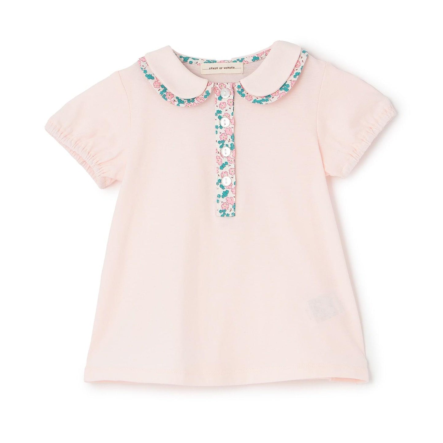 小花圖案拼接襯衫