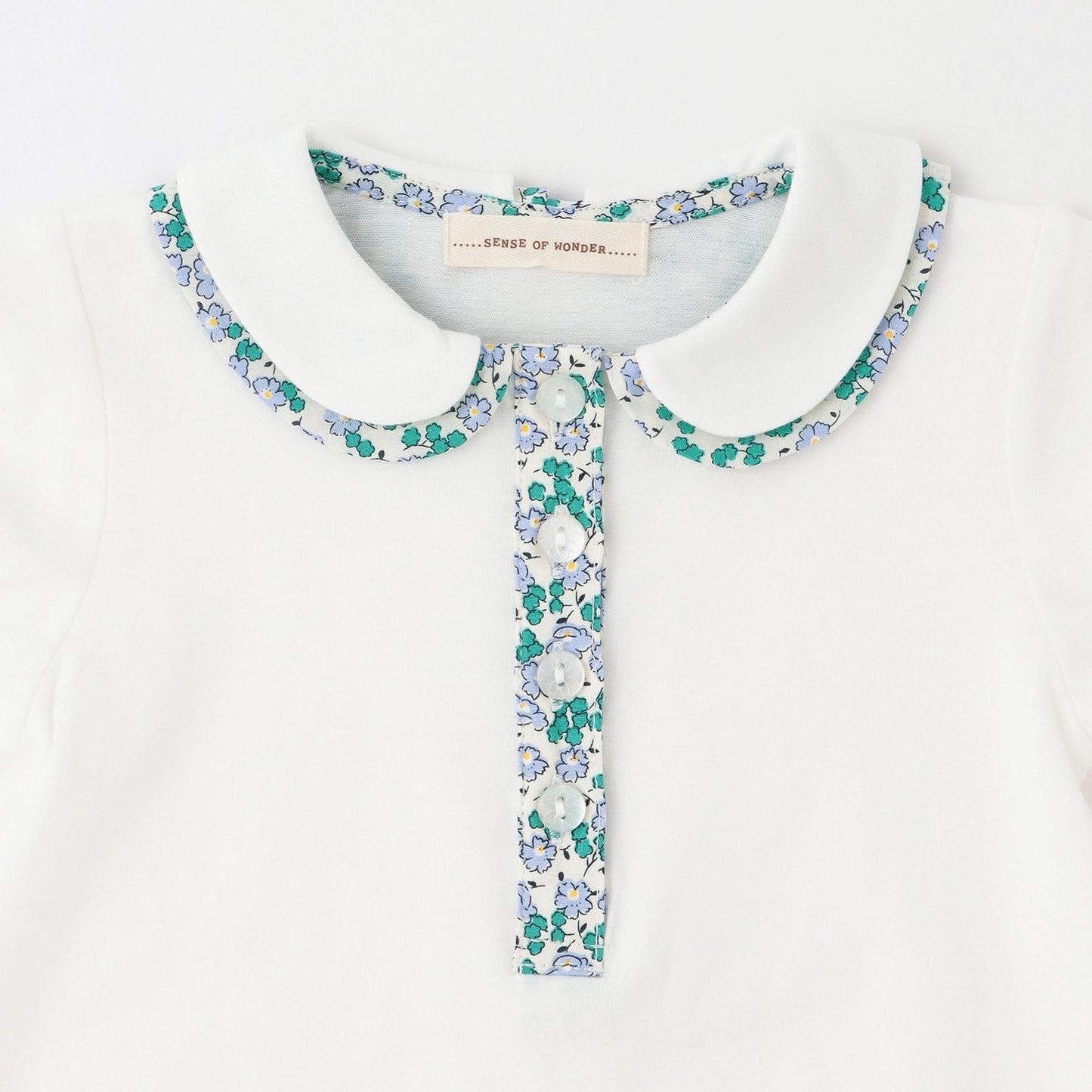 小花圖案拼接襯衫