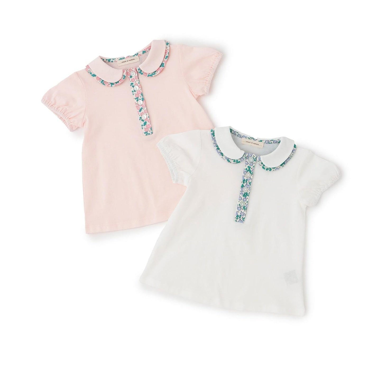 小花圖案拼接襯衫