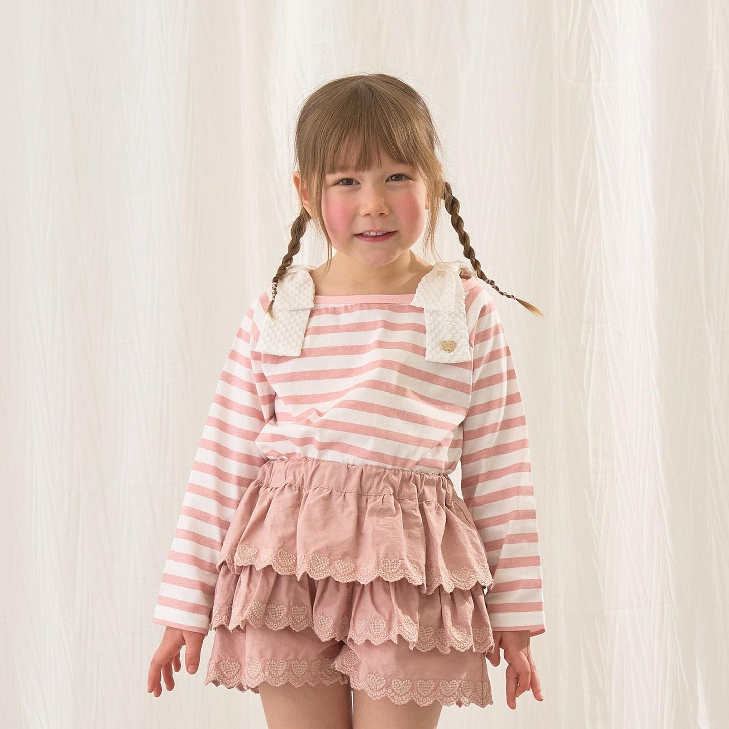 純棉 吸溼速幹防曬不易變形 船領 肩部蝴蝶結 T恤