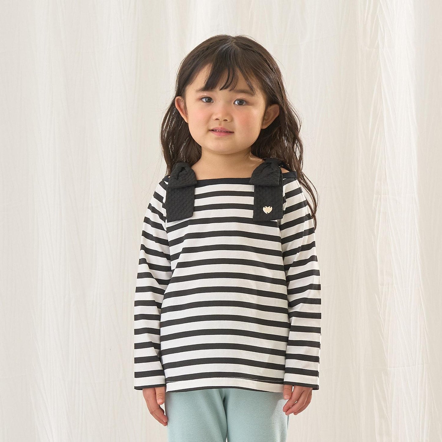 純棉 吸溼速幹防曬不易變形 船領 肩部蝴蝶結 T恤