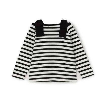 純棉 吸溼速幹防曬不易變形 船領 肩部蝴蝶結 T恤