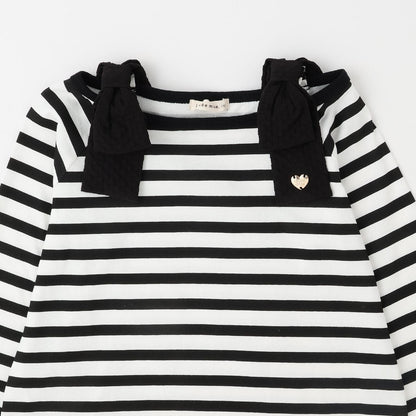 純棉 吸溼速幹防曬不易變形 船領 肩部蝴蝶結 T恤