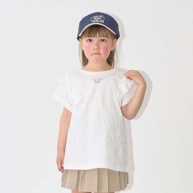 100%棉 速幹防曬 不易變形 可前後兩穿 A字廓形 荷葉邊 長款T恤