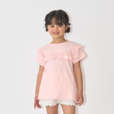 100%棉 速幹防曬 不易變形 可前後兩穿 A字廓形 荷葉邊 長款T恤