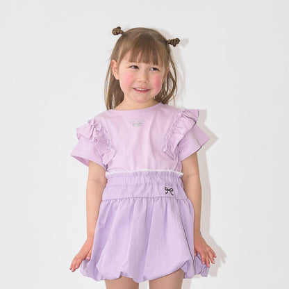 100%棉 速幹防曬 不易變形 可前後兩穿 A字廓形 荷葉邊 長款T恤