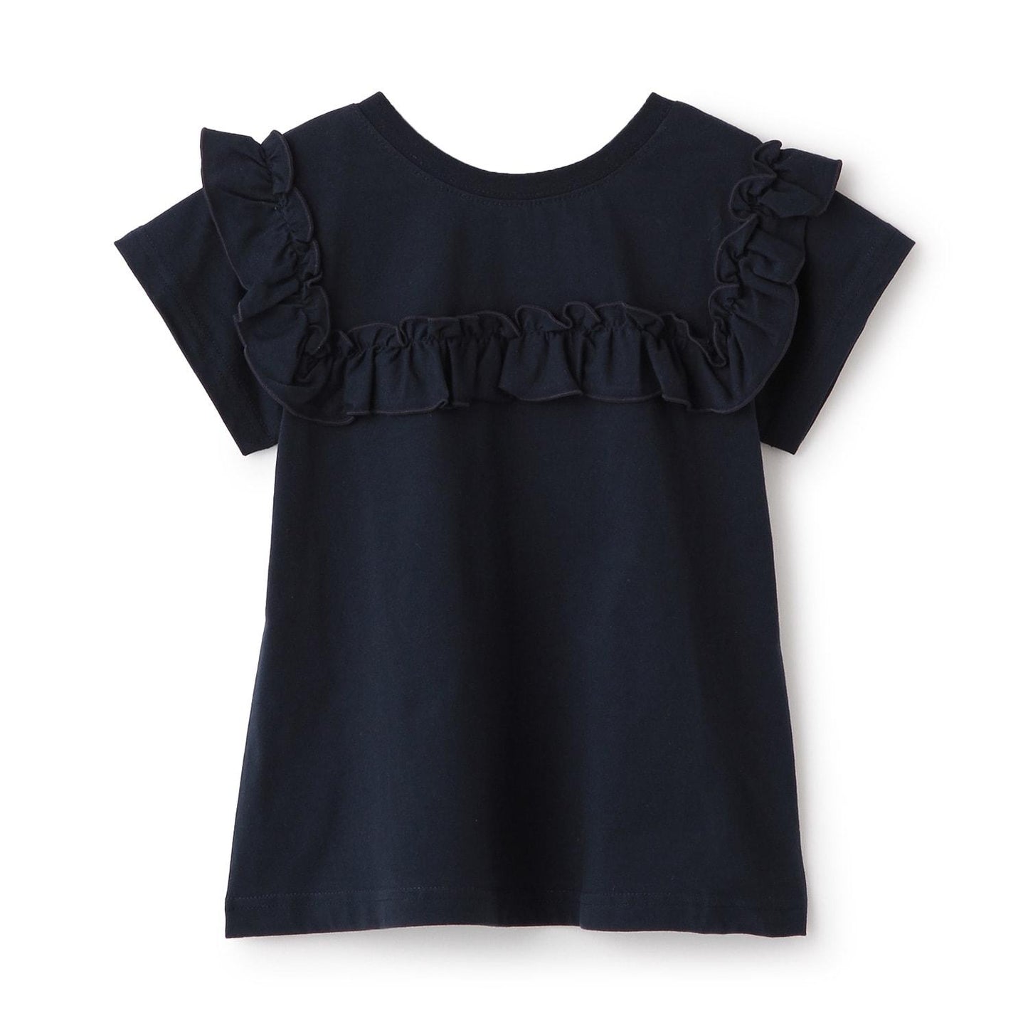 100%棉 速幹防曬 不易變形 可前後兩穿 A字廓形 荷葉邊 長款T恤