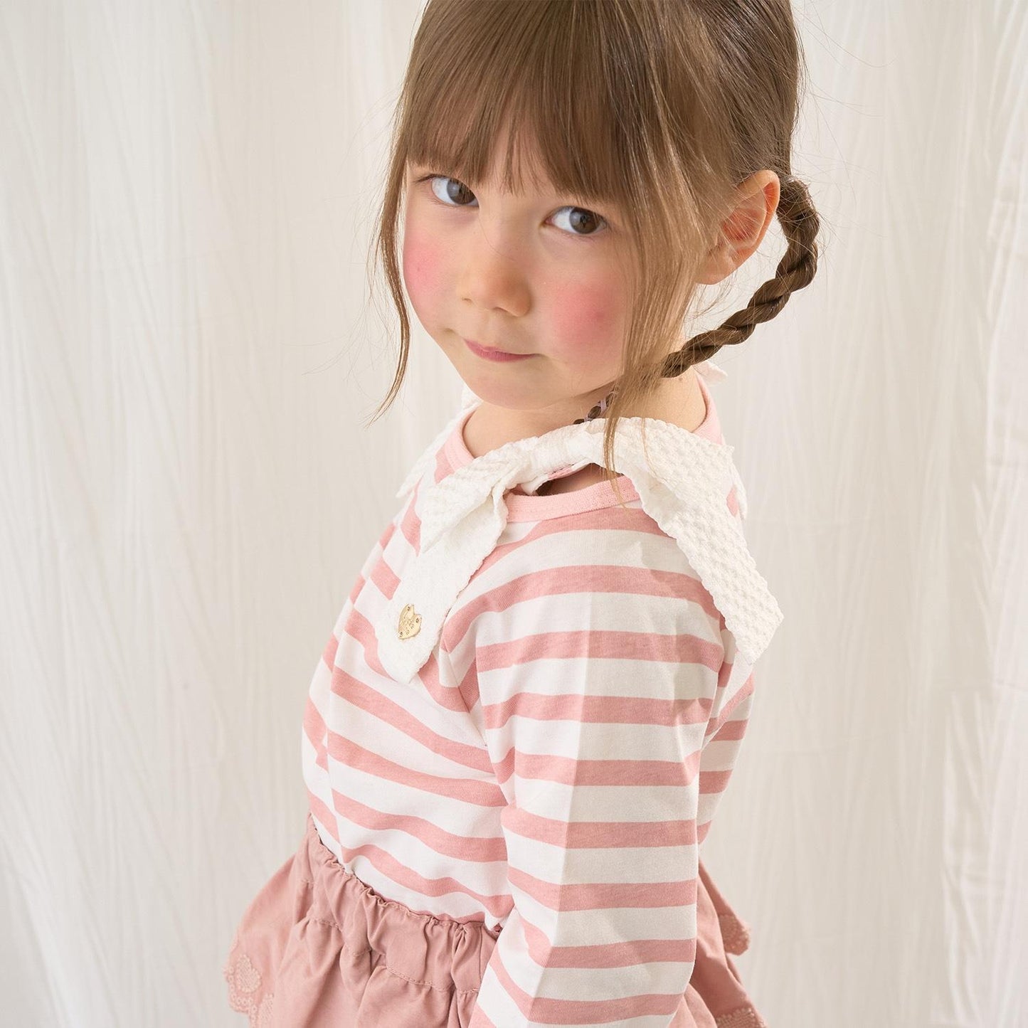 純棉 吸溼速幹防曬不易變形 船領 肩部蝴蝶結 T恤