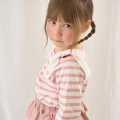 純棉 吸溼速幹防曬不易變形 船領 肩部蝴蝶結 T恤