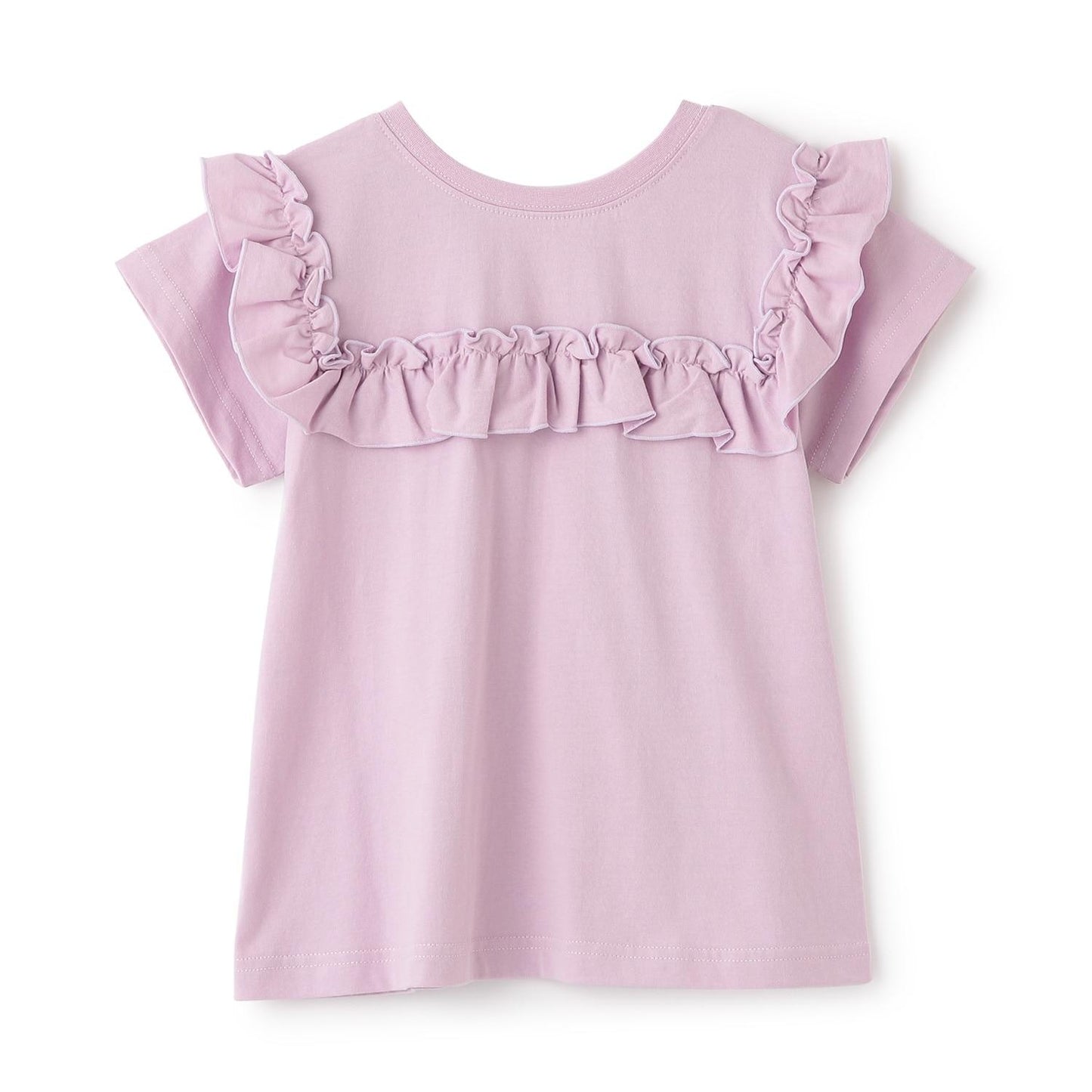 100%棉 速幹防曬 不易變形 可前後兩穿 A字廓形 荷葉邊 長款T恤