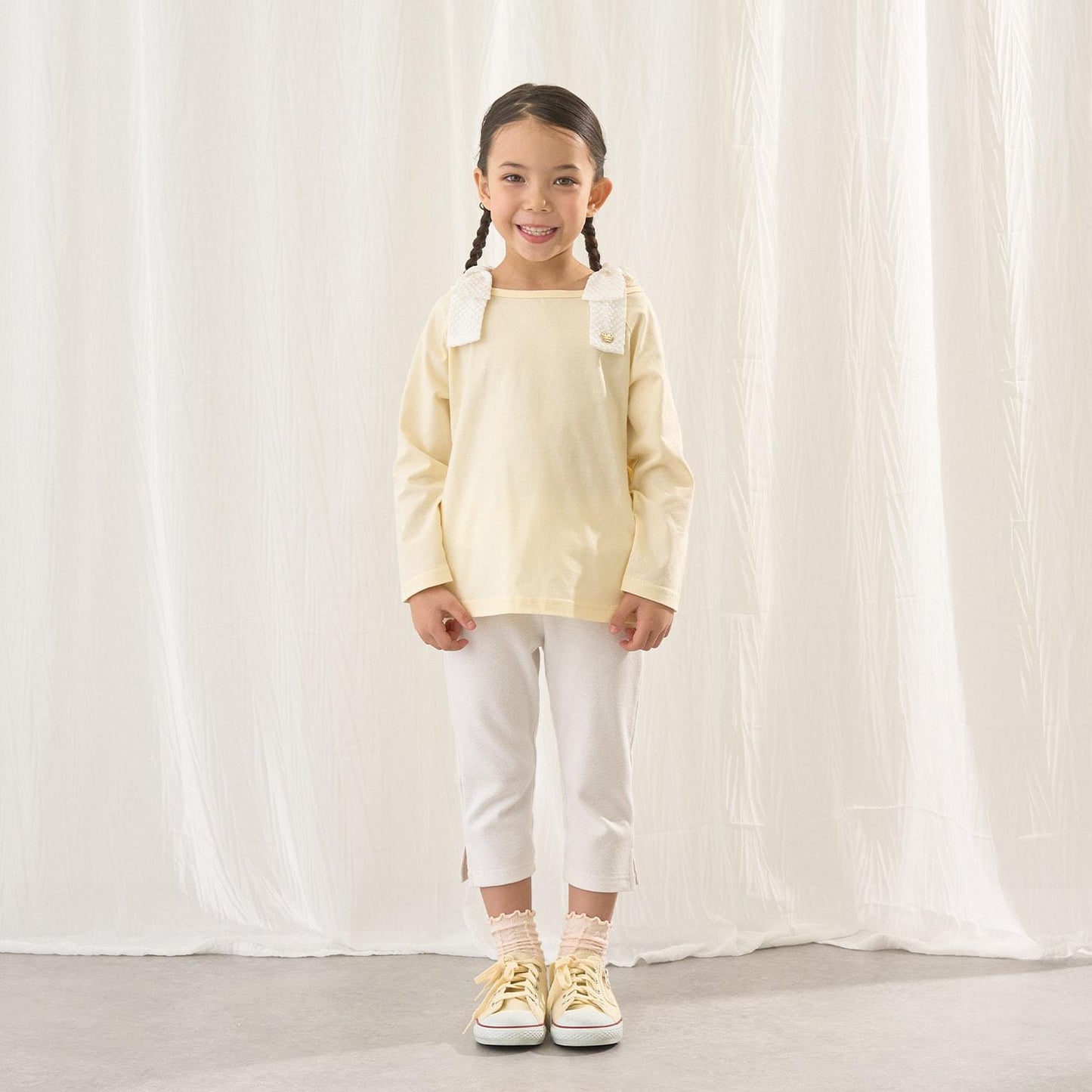 純棉 吸溼速幹防曬不易變形 船領 肩部蝴蝶結 T恤