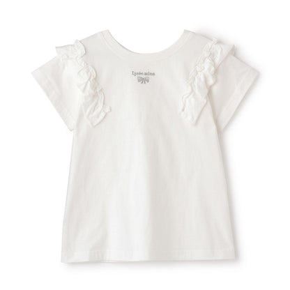 100%棉 速幹防曬 不易變形 可前後兩穿 A字廓形 荷葉邊 長款T恤