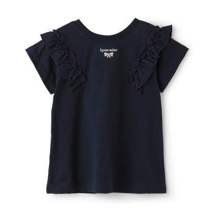 100%棉 速幹防曬 不易變形 可前後兩穿 A字廓形 荷葉邊 長款T恤