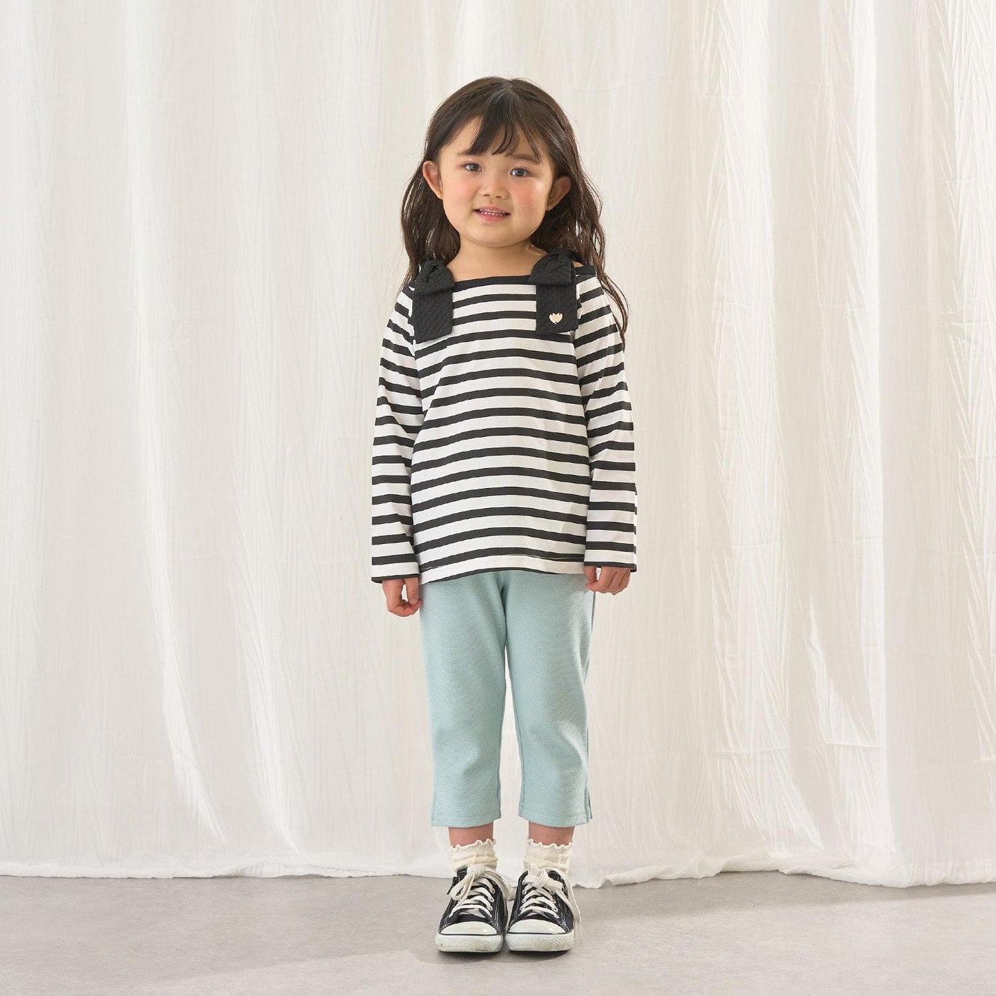 純棉 吸溼速幹防曬不易變形 船領 肩部蝴蝶結 T恤