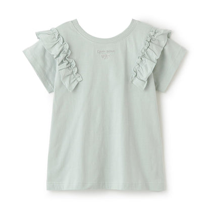 100%棉 速幹防曬 不易變形 可前後兩穿 A字廓形 荷葉邊 長款T恤