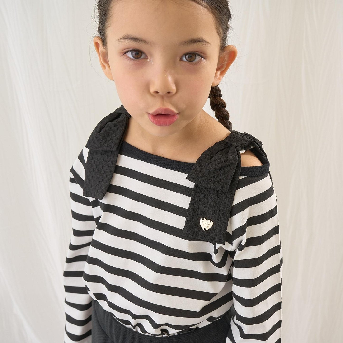 純棉 吸溼速幹防曬不易變形 船領 肩部蝴蝶結 T恤