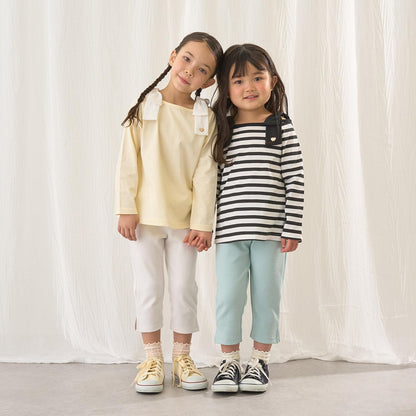 純棉 吸溼速幹防曬不易變形 船領 肩部蝴蝶結 T恤