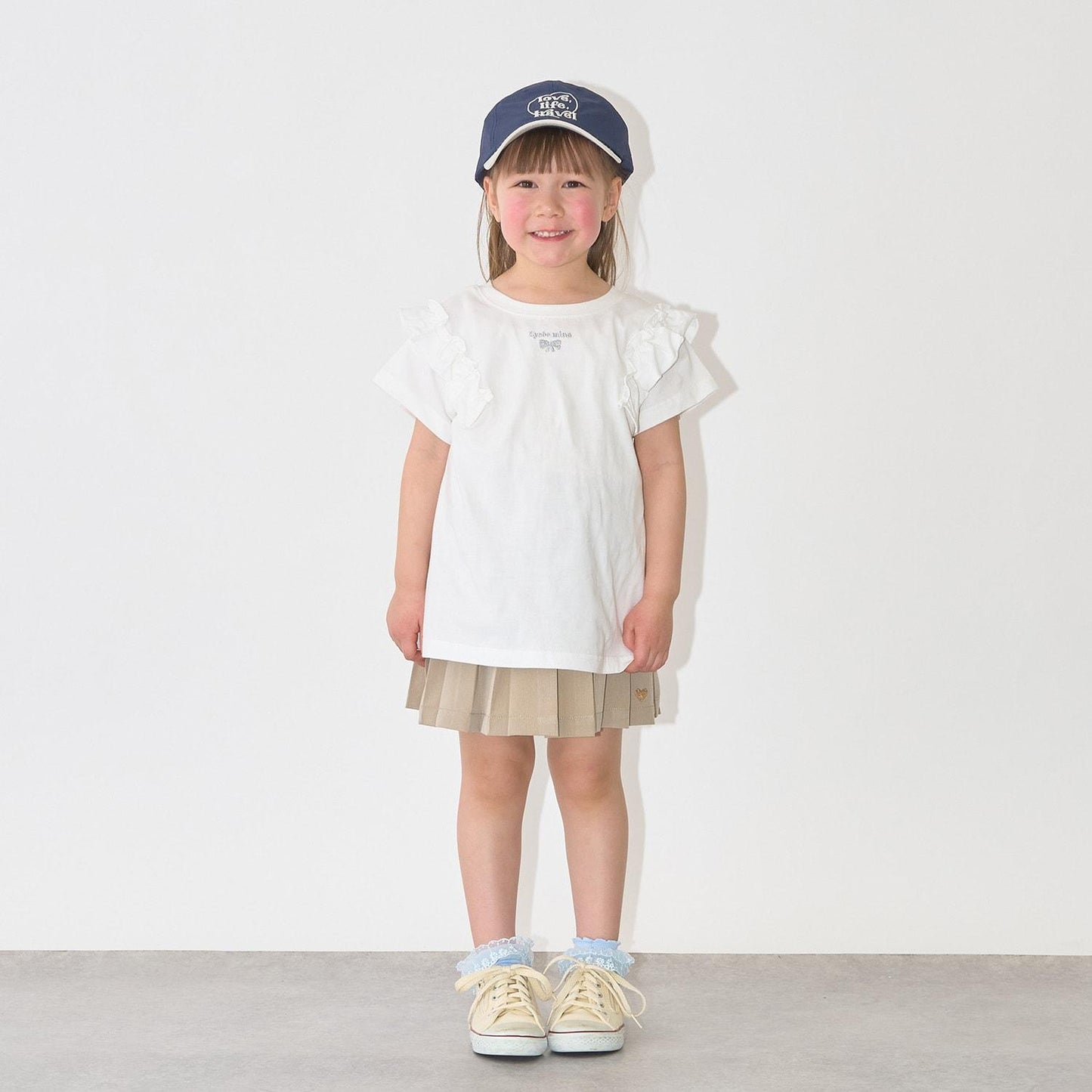 100%棉 速幹防曬 不易變形 可前後兩穿 A字廓形 荷葉邊 長款T恤