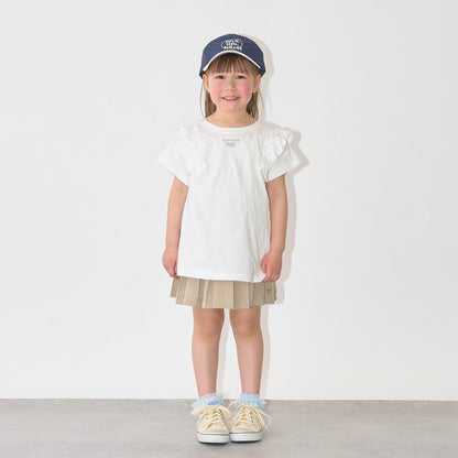 100%棉 速幹防曬 不易變形 可前後兩穿 A字廓形 荷葉邊 長款T恤