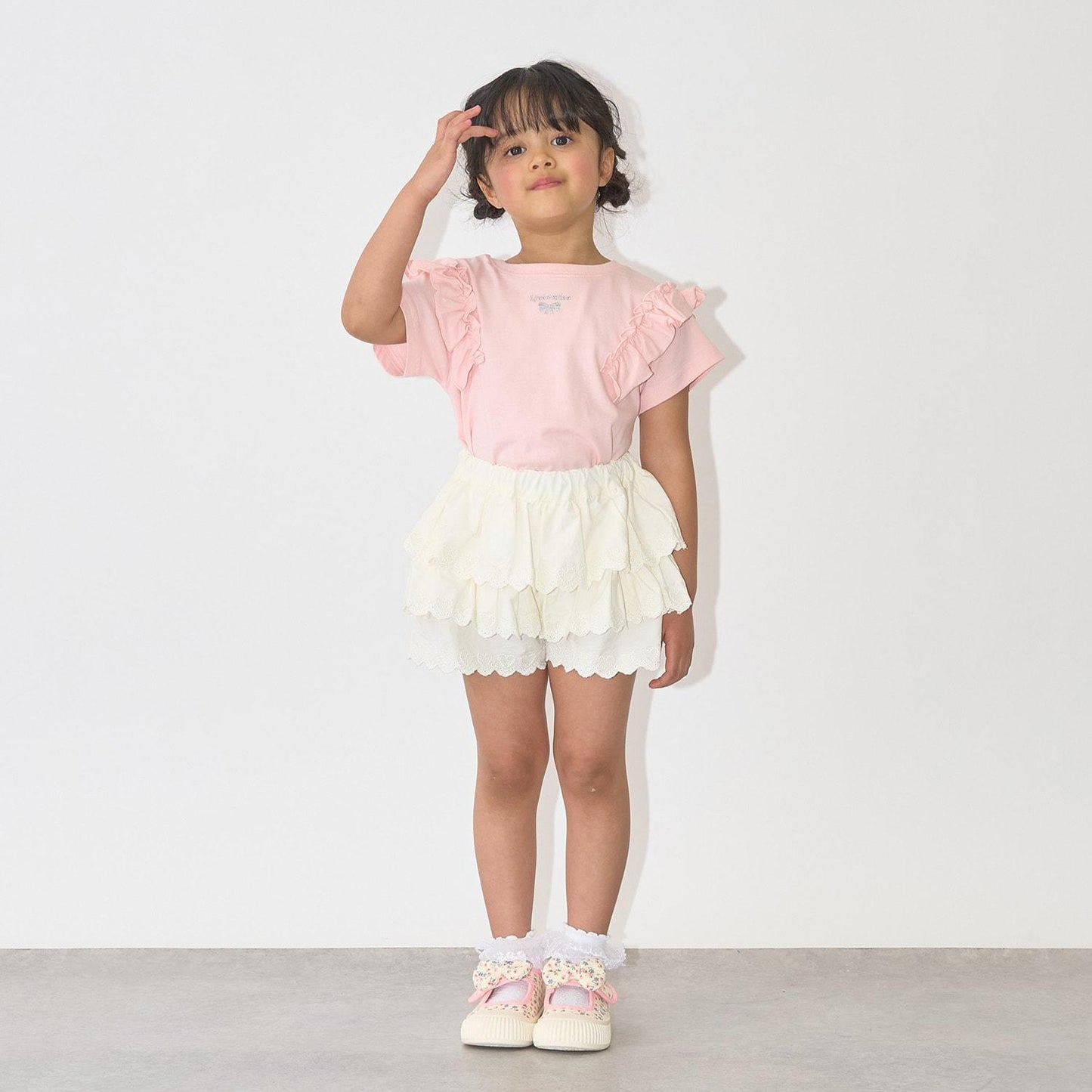 100%棉 速幹防曬 不易變形 可前後兩穿 A字廓形 荷葉邊 長款T恤