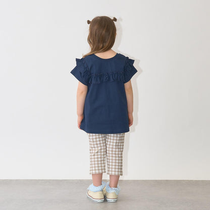 100%棉 速幹防曬 不易變形 可前後兩穿 A字廓形 荷葉邊 長款T恤