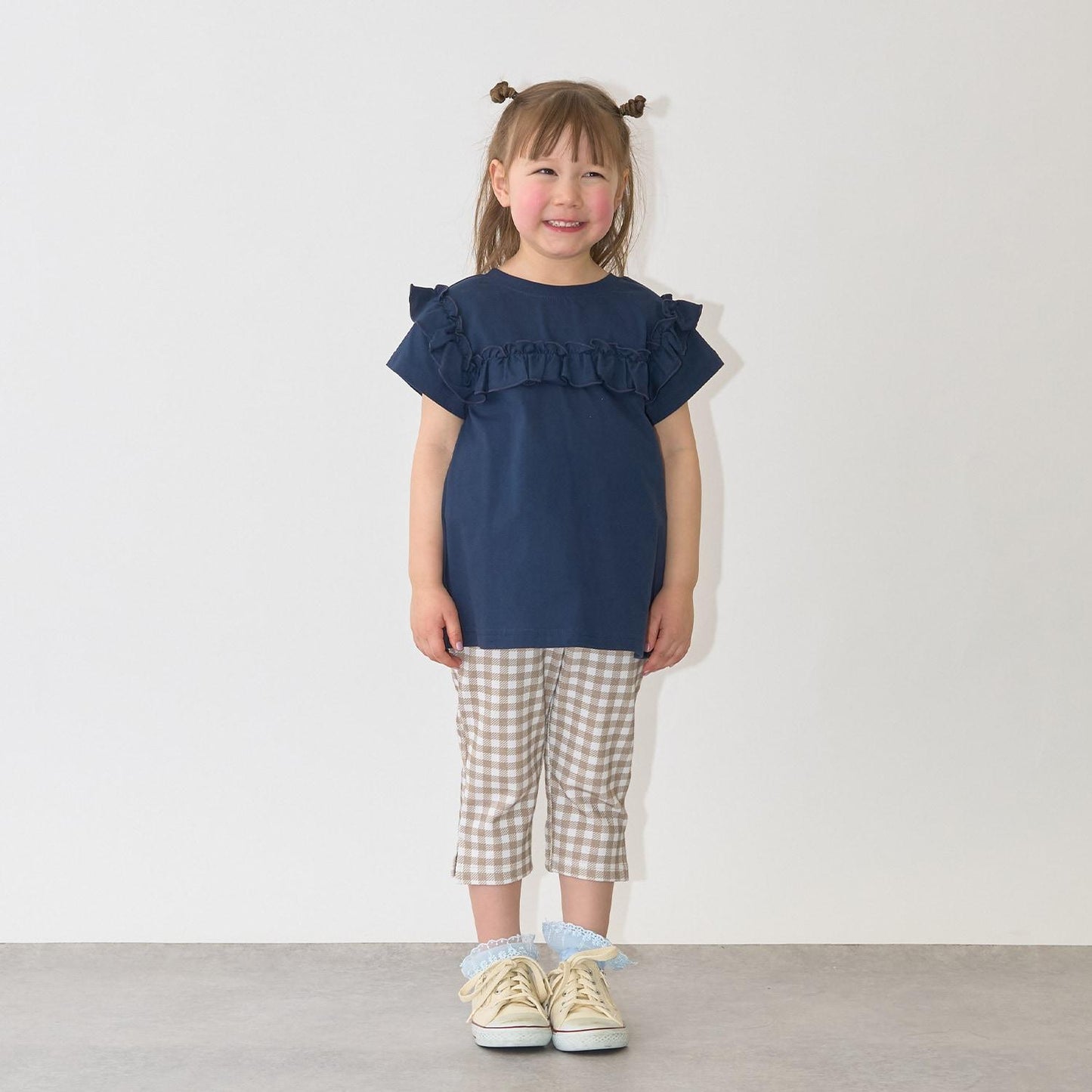 100%棉 速幹防曬 不易變形 可前後兩穿 A字廓形 荷葉邊 長款T恤