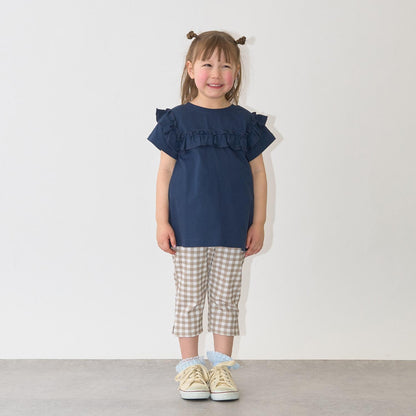 100%棉 速幹防曬 不易變形 可前後兩穿 A字廓形 荷葉邊 長款T恤