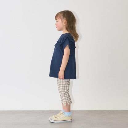 100%棉 速幹防曬 不易變形 可前後兩穿 A字廓形 荷葉邊 長款T恤