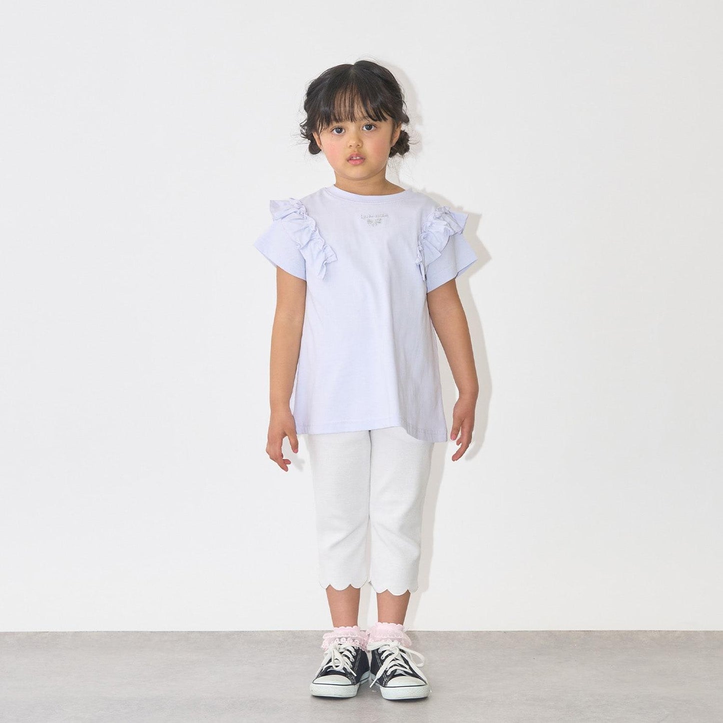 100%棉 速幹防曬 不易變形 可前後兩穿 A字廓形 荷葉邊 長款T恤