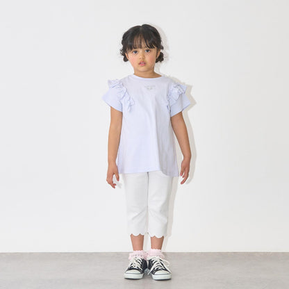 100%棉 速幹防曬 不易變形 可前後兩穿 A字廓形 荷葉邊 長款T恤