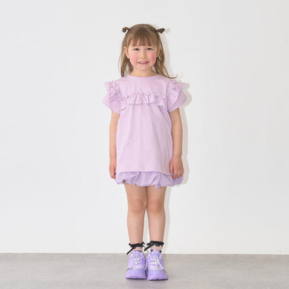 100%棉 速幹防曬 不易變形 可前後兩穿 A字廓形 荷葉邊 長款T恤