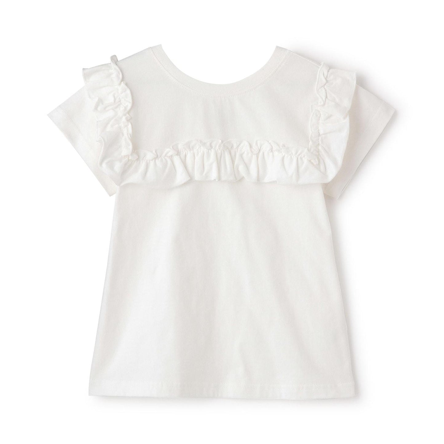 100%棉 速幹防曬 不易變形 可前後兩穿 A字廓形 荷葉邊 長款T恤