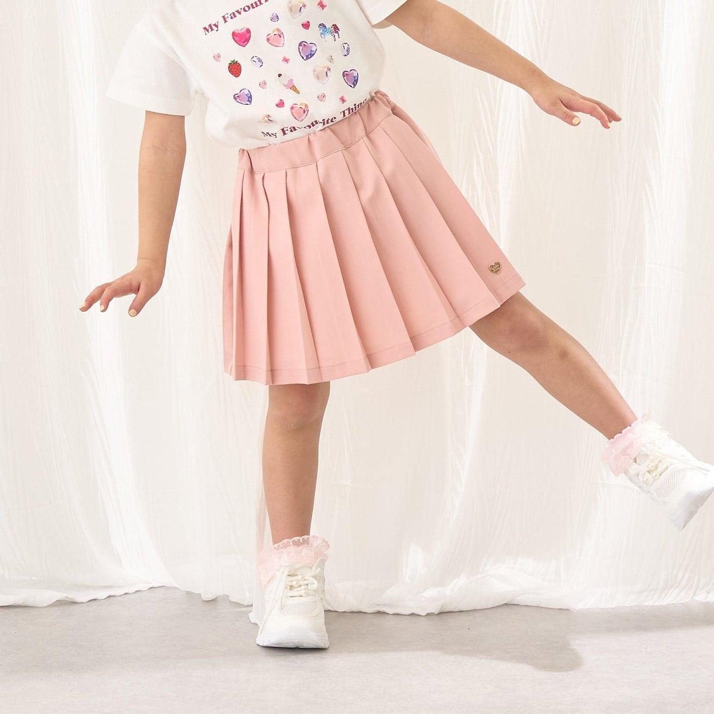 裹身褶襉設計 含內襯短褲 半身裙