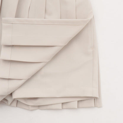 裹身褶襉設計 含內襯短褲 半身裙