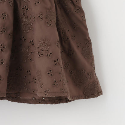 棉質蕾絲 泡泡袖 抽褶 女襯衫