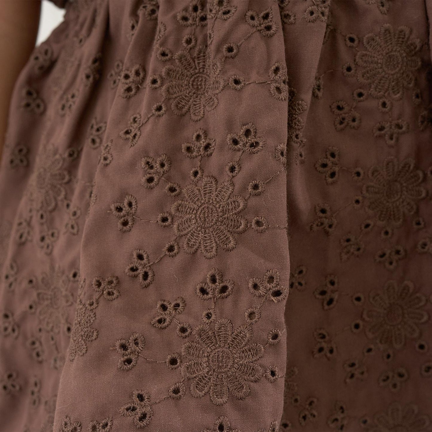 棉質蕾絲 泡泡袖 抽褶 女襯衫