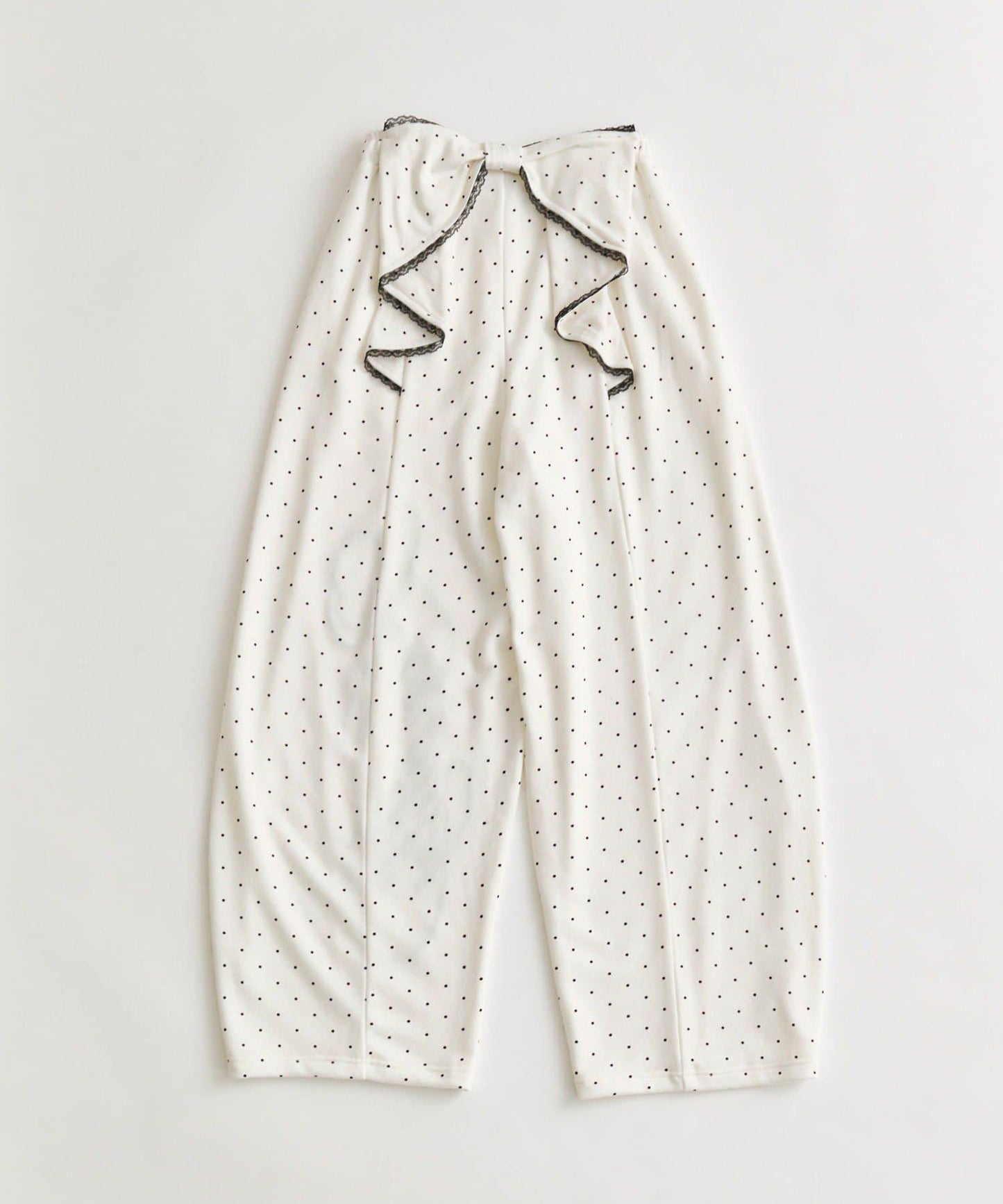 刺繡字母 大蝴蝶結 彈力 休閒褲