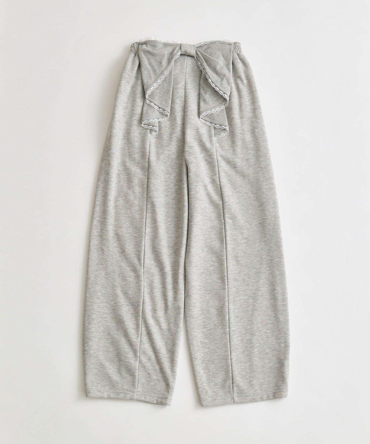 刺繡字母 大蝴蝶結 彈力 休閒褲