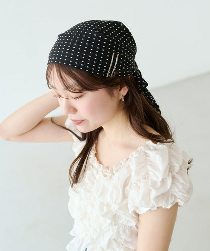 多色方格圖案絲巾