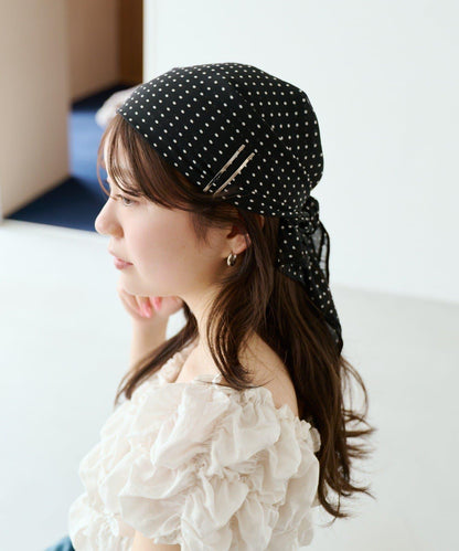 多色方格圖案絲巾