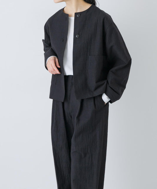 可成套搭配 無領 短款夾克