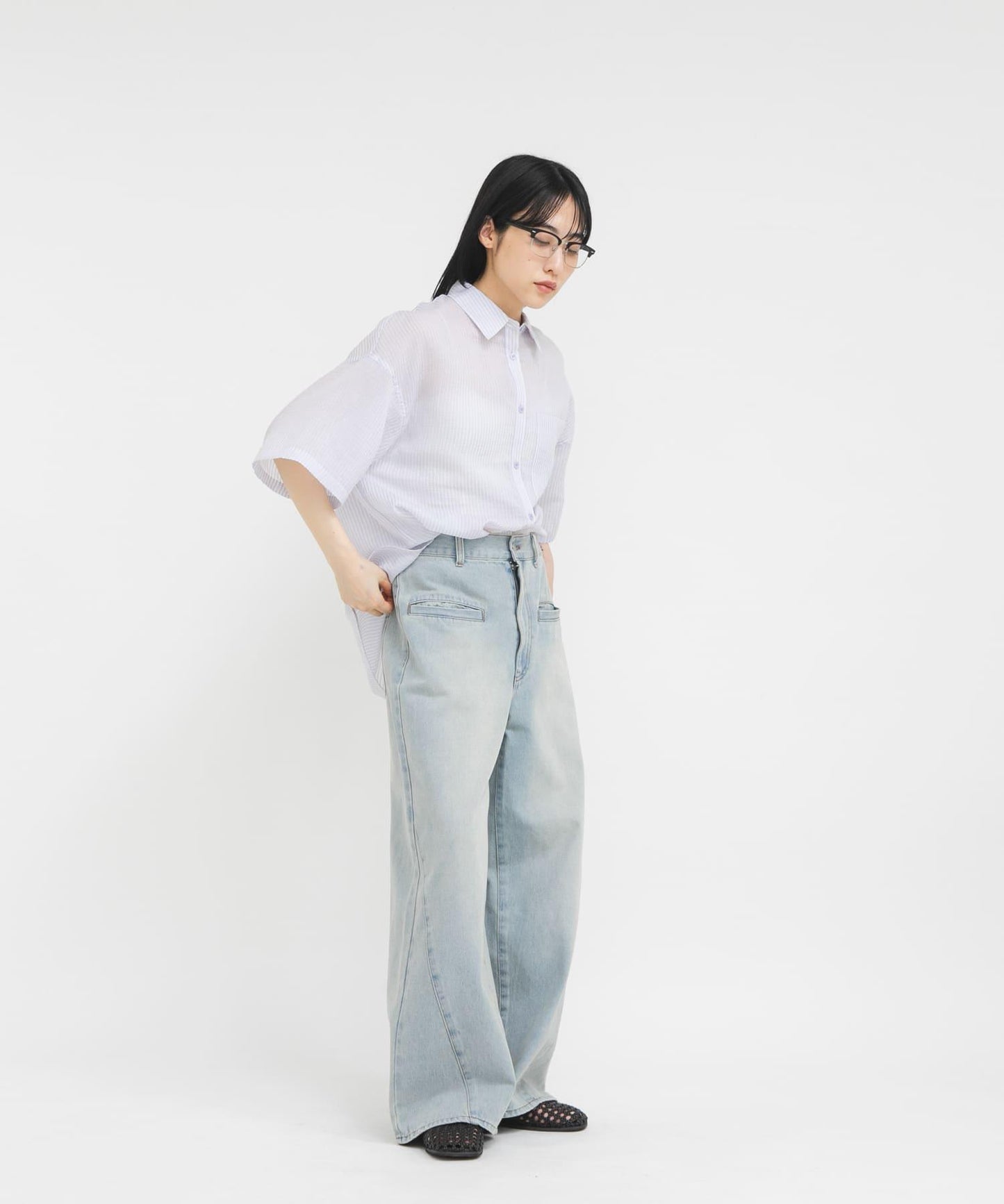 方頭網眼休閒鞋