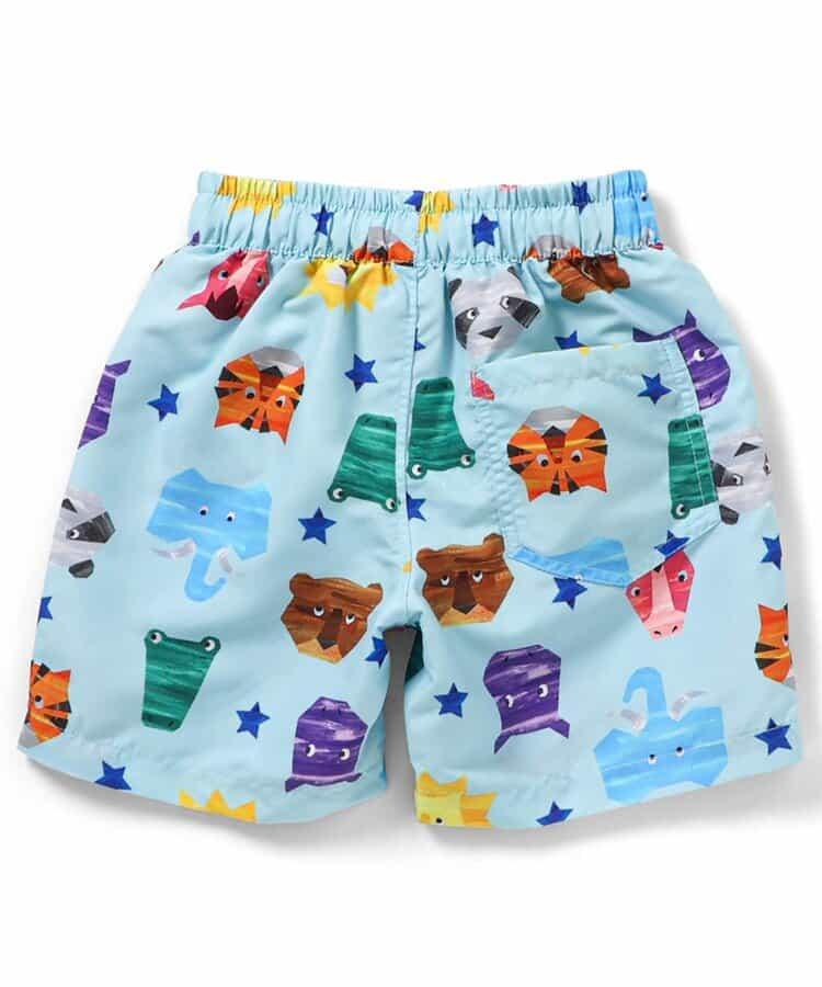 動物剪紙圖案 平角 防曬 泳褲